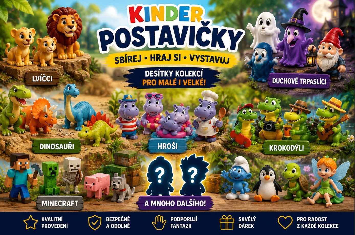 Slide - Kinder postavičky